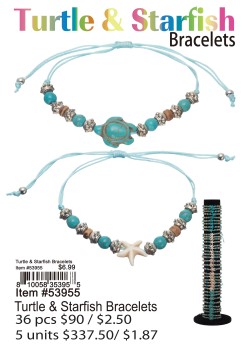 Turtle and Starfish Bracelets